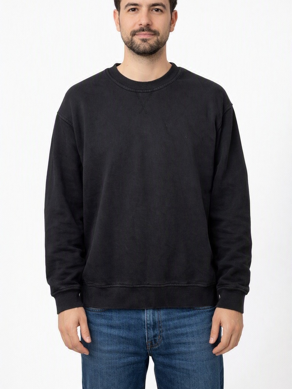 George Men's Black Crewneck Sweatshirt